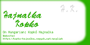 hajnalka kopko business card